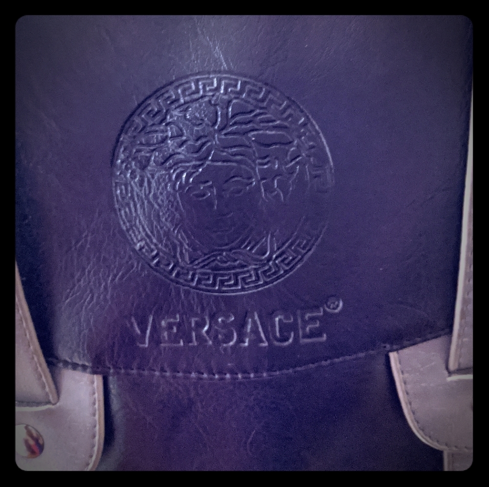 Versace ®️ Backpack (Black Leather)